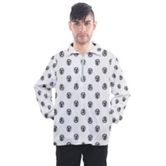 Funny Clown Sketchy Drawing Pattern Men s Half Zip Pullover by dflcprintsclothing