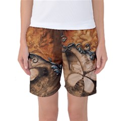 Wonderful Floral Design With Butterflies Women s Basketball Shorts by FantasyWorld7