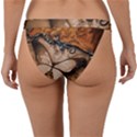 Wonderful Floral Design With Butterflies Band Bikini Bottom View2