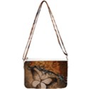 Wonderful Floral Design With Butterflies Double Gusset Crossbody Bag View2