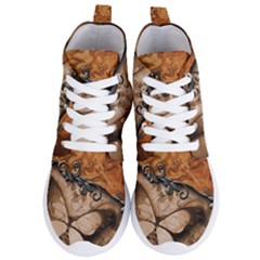 Wonderful Floral Design With Butterflies Women s Lightweight High Top Sneakers by FantasyWorld7