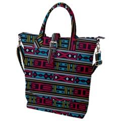 Shapes Rows                                                 Buckle Top Tote Bag by LalyLauraFLM