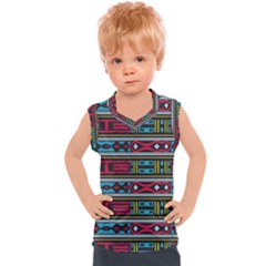 Shapes Rows                                               Kids  Mesh Tank Top