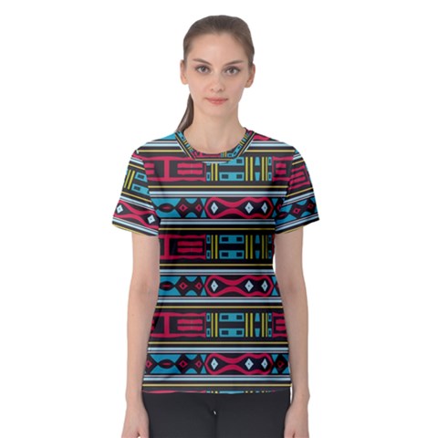 Shapes Rows                                                 Women s Sport Mesh Tee by LalyLauraFLM