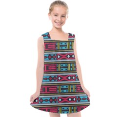 Shapes Rows                                              Kids  Cross Back Dress by LalyLauraFLM