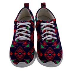 Rhombus Squares And Triangle                                               Women Athletic Shoes by LalyLauraFLM