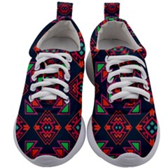 Rhombus Squares And Triangle                                               Kids Athletic Shoes by LalyLauraFLM