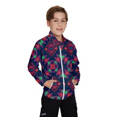 Rhombus Squares And Triangle                                                  Wind Breaker (kids) by LalyLauraFLM