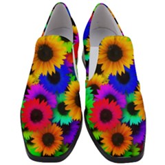 Colorful sunflowers                                                Slip On Heel Loafers