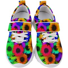 Colorful sunflowers                                                Kids  Velcro Strap Shoes