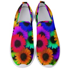 Colorful sunflowers                                                  Men s Slip On Sneakers