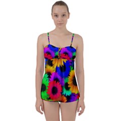 Colorful sunflowers                                                  Babydoll Tankini Set