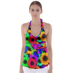 Colorful sunflowers                                                       Babydoll Tankini Top