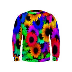 Colorful Sunflowers                                                    Kid s Sweatshirt by LalyLauraFLM