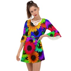 Colorful sunflowers                                                      Criss Cross Mini Dress