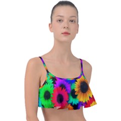 Colorful sunflowers                                                  Frill Bikini Top