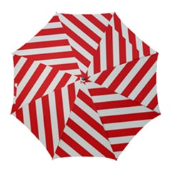 Candy Cane Red White Line Stripes Pattern Peppermint Christmas Delicious Design Golf Umbrellas by genx