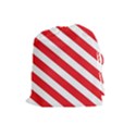 Candy Cane Red White Line stripes pattern peppermint Christmas delicious design Drawstring Pouch (Large) View1