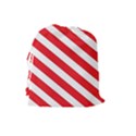 Candy Cane Red White Line stripes pattern peppermint Christmas delicious design Drawstring Pouch (Large) View2