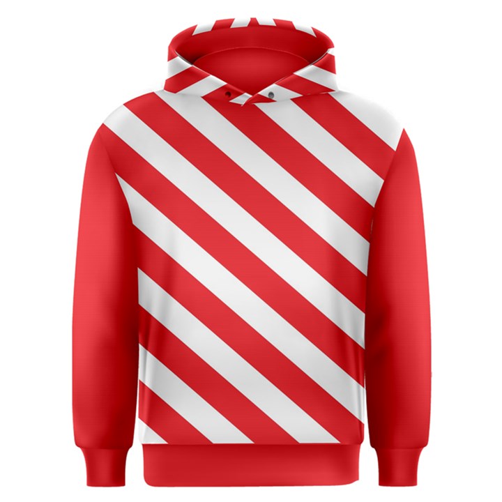 Candy Cane Red White Line stripes pattern peppermint Christmas delicious design Men s Overhead Hoodie