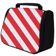 Candy Cane Red White Line Stripes Pattern Peppermint Christmas Delicious Design Full Print Travel Pouch (big) by genx