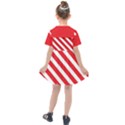 Candy Cane Red White Line stripes pattern peppermint Christmas delicious design Kids  Sailor Dress View2