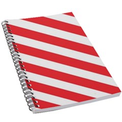 Candy Cane Red White Line Stripes Pattern Peppermint Christmas Delicious Design 5 5  X 8 5  Notebook by genx