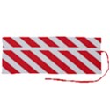 Candy Cane Red White Line stripes pattern peppermint Christmas delicious design Roll Up Canvas Pencil Holder (M) View2