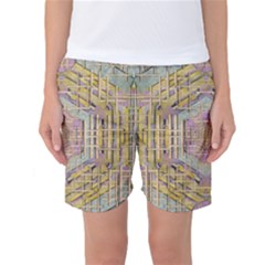 Temple Of Wood With A Touch Of Japan Women s Basketball Shorts by pepitasart