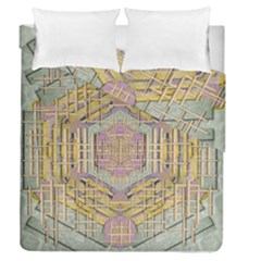 Temple Of Wood With A Touch Of Japan Duvet Cover Double Side (queen Size) by pepitasart