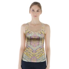 Temple Of Wood With A Touch Of Japan Racer Back Sports Top by pepitasart