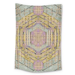 Temple Of Wood With A Touch Of Japan Large Tapestry by pepitasart