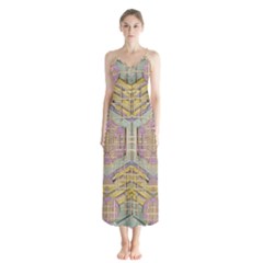 Temple Of Wood With A Touch Of Japan Button Up Chiffon Maxi Dress by pepitasart