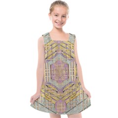 Temple Of Wood With A Touch Of Japan Kids  Cross Back Dress by pepitasart