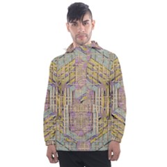 Temple Of Wood With A Touch Of Japan Men s Front Pocket Pullover Windbreaker by pepitasart