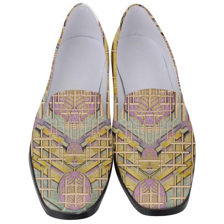 Temple Of Wood With A Touch Of Japan Women s Classic Loafer Heels