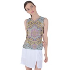 Temple Of Wood With A Touch Of Japan Women s Sleeveless Mesh Sports Top by pepitasart