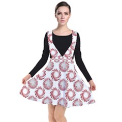 Peppermint Candy Dots Plunge Pinafore Dress by bloomingvinedesign