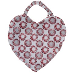 Peppermint Candy Dots Giant Heart Shaped Tote by bloomingvinedesign