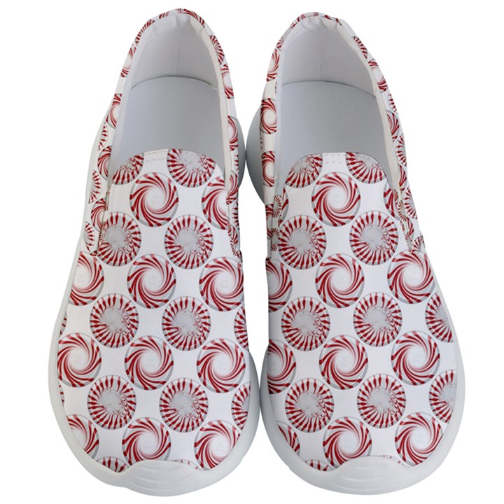 Peppermint Candy Dots Men s Lightweight Slip Ons