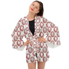 Peppermint Candy Dots Long Sleeve Kimono by bloomingvinedesign