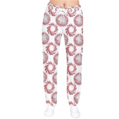 Peppermint Candy Dots Women Velvet Drawstring Pants