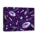 Retrowave Aesthetic vaporwave retro memphis pattern 80s design geometrical shapes futurist pink blue 3D Deluxe Canvas 16  x 12  (Stretched)  View1