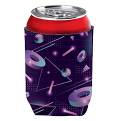 Retrowave Aesthetic Vaporwave Retro Memphis Pattern 80s Design Geometrical Shapes Futurist Pink Blue 3d Can Holder by genx