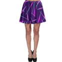 Retrowave Aesthetic vaporwave retro memphis pattern 80s design geometric shapes futurist purple pink blue neon light Skater Skirt View1