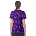 Retrowave Aesthetic vaporwave retro memphis pattern 80s design geometric shapes futurist purple pink blue neon light Women s Sport Mesh Tee View2