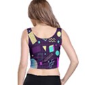 Retrowave Aesthetic vaporwave retro memphis pattern 80s design 3D geometric shapes Crop Top View3