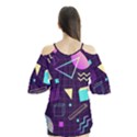 Retrowave Aesthetic vaporwave retro memphis pattern 80s design 3D geometric shapes Flutter Tees View2