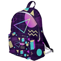 Retrowave Aesthetic Vaporwave Retro Memphis Pattern 80s Design 3d Geometric Shapes The Plain Backpack by genx