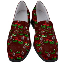 Elves Jingle Women s Chunky Heel Loafers by bloomingvinedesign